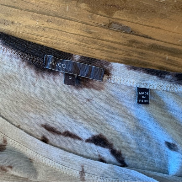 Vince Tie Dye 3/4 Sleve Tee - Picture 5 of 5